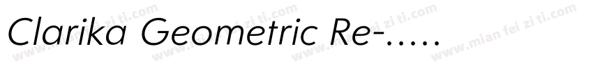 Clarika Geometric Re字体转换